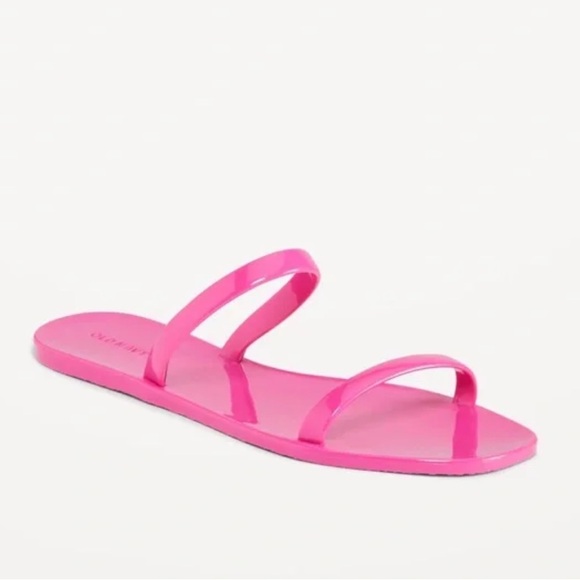 Old Navy Pink Shine Jelly Slide Sandal NWT - Picture 1 of 5